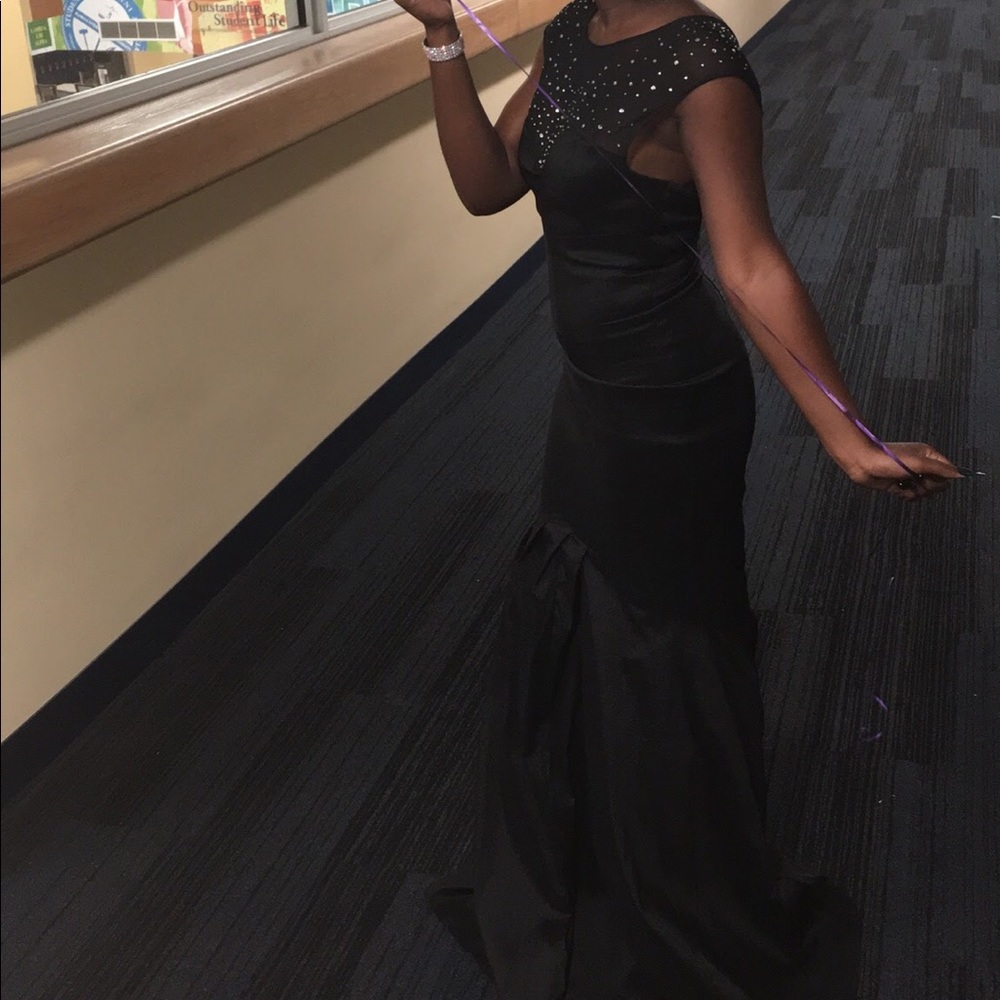 Black Prom Dress or evening gown .